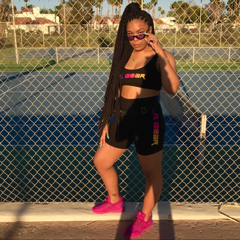 LA Gear Bra/Biker Short Set